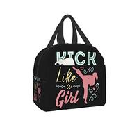 Kick Like A Girl Karate Taekwondo Lunch Tote Bag para mujeres Regalos de moda Plegable Simple Modern DIY Bag Large, One Size