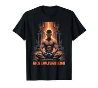 Kick Low Flight High Muay Thai MMA Warrior Camiseta