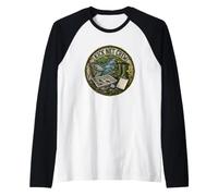 Kick Net Crew Muestreo de Invertebrados del Arroyo Camiseta Manga Raglan