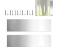 Kick Plates for Exterior Doors - Kick Plate for the Front Door - Metal Doo.r Plate - Set de 2 Stainless Steel 304 41 cm Thick Including Screws | Entrance Doors Renovations Front Door Protection