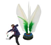 Kick Shuttlecock Toy, White Foot Kick Game, Handwheel Shuttlecock Fitness Toy, Outdoor Indoor Fun Activity for Kids Teens Adults Family Exercise Coordination Training Backyard Play