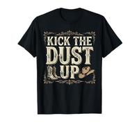 Kick The Dust Up Country Line Dancing Cowboy Cowgirl Western Camiseta
