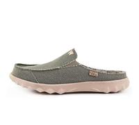 Kickback Chaise Classic Zuecos Mule sin Talón para Hombre - Slip-On Casual de Canvas - Cómodos para Interior y Exterior, Verano, Playa y Viajes, con Suela Antideslizante - Khaki, EU 46