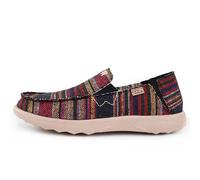 Kickback Couch 2.0 - Mocasines Ligeros de Lona para Hombre - Slip On Casual con Comodidad Todo el Día - Color Black Stripe - Talla EU43