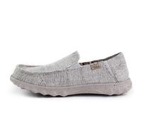 Kickback Couch Classic Mocasines Slip-On de Hombre en Canvas - Zapatos Casuales Ligeros de Verano para Viajes y Playa con Suela Antideslizante y Ajuste Cómodo Diario - Gris Avena, EU 42