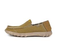 Kickback Couch Classic Mocasines Slip-On de Hombre en Canvas - Zapatos Casuales Ligeros de Verano para Viajes y Playa con Suela Antideslizante y Ajuste Cómodo Diario - Mustard, EU 43
