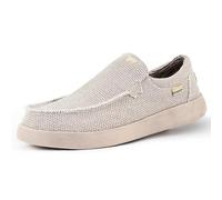 Kickback Don Juan - Mocasines Slip On Hombre - Zapatillas Slip in Lona Ligeras - Calzado Casual Hombre - Diseñadas con un Volumen Más Bajo para Ajustarse a un Pie Más Delgado - Off White - EU40