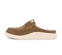 Kickback Frenchy para Mujer Penny Mule - Mocasin Slip On Women's Slider - Zapato Ligero de Ante - Plantilla de Piel Forrada de Espuma Confort - Zapatos Casuales de Verano - Khaki Brown - EU40