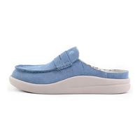 Kickback Frenchy para Mujer Penny Mule - Mocasin Slip On Women's Slider - Zapato Ligero de Ante - Plantilla de Piel Forrada de Espuma Confort - Zapatos Casuales de Verano - Azul - EU37
