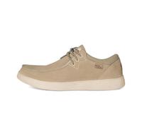 Kickback Haven Mocasines Hombre en Ante - Zapatos Slip-On Ligeros con Cordones Elásticos, Plantilla Amortiguada Forrada en Piel y Suela Flexible - Comodidad Diaria - Beige Suede, EU 44