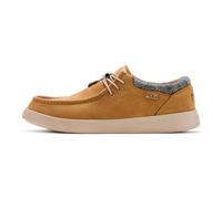 Kickback Haven Mocasines Hombre en Piel de Plena Flor - Zapatos Slip-On Ligeros con Cordones Elásticos, Plantilla Amortiguada Forrada en Piel y Suela Flexible - Comodidad Diaria - Tan Leather, EU 44