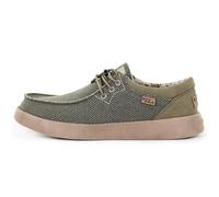 Kickback Haven Mocasines Slip-On de Hombre Estilo Sneaker - Zapatos Casual de Canvas con Cordones Elásticos - Cómodos y Elegantes para el Uso Diario en Verano - Khaki, EU 41