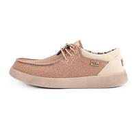 Kickback Haven Mocasines Slip-On de Hombre Estilo Sneaker - Zapatos Casual de Canvas con Cordones Elásticos - Cómodos y Elegantes para el Uso Diario en Verano - Rust, EU 42