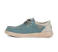 Kickback Haven Mocasines Slip-On de Hombre Estilo Sneaker - Zapatos Casual de Canvas con Cordones Elásticos - Cómodos y Elegantes para el Uso Diario en Verano - Aqua, EU 46