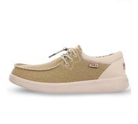 Kickback Haven Mocasines Slip-On de Hombre Estilo Sneaker - Zapatos Casual de Canvas con Cordones Elásticos - Cómodos y Elegantes para el Uso Diario en Verano - Mustard, EU 43