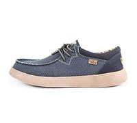Kickback Haven Mocasines Slip-On de Hombre Estilo Sneaker - Zapatos Casual de Canvas con Cordones Elásticos - Cómodos y Elegantes para el Uso Diario en Verano - Deep Navy, EU 43