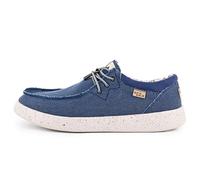Kickback Haven Mocasines Slip-On de Hombre Estilo Sneaker - Zapatos Casual de Canvas con Cordones Elásticos - Cómodos y Elegantes para el Uso Diario en Verano - Azul, EU 45