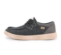 Kickback Haven Mocasines Slip-On de Hombre Estilo Sneaker - Zapatos Casual de Mesh Elástico con Cordones Elásticos - Cómodos y Elegantes para el Uso Diario en Verano - Negro Carbón, EU 44