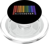 Kickboxer Bandera del Orgullo Gay Código de Barras Queer Rainbow LGBTQ PopSockets PopGrip para MagSafe
