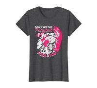 Kickboxing Chica Muay Thai | No Dejes Que la Cola de Caballo te engañe Camiseta, Mujer, Jaspeado Oscuro, L