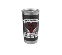 Kickboxing es solo una hora al día Kickboxer Love Kickboxing Vaso térmico de acero inoxidable de doble pared