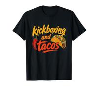 Kickboxing y Tacos Funny Martial Arts Foodie Pimiento Picante Camiseta