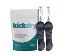 KickDry Fresh Linen - Secador de zapatos, desodorante y ambientador, compacto, portátil, eliminador de olores de zapatos, neutralizador y absorbente de humedad para zapatos, tacos, botas, bolsa de
