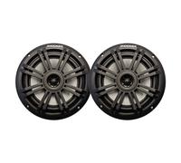 KICKER Altavoces de audio de barco negro de repuesto de 2 vías de potencia máxima de 6.5 pulgadas, 150 W (par)
