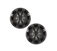 KICKER KM654LCW (41KM654LCW) par de Altavoces Marinos de 2 vías de 6.5 Pulgadas con iluminación LED integrada