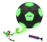 Kickerball - Balón de fútbol/juguete de fútbol con curvas y giros - patea como los profesionales, gran regalo para niños y niñas - Perfecto para partidos o juegos al aire libre e interior (brilla en