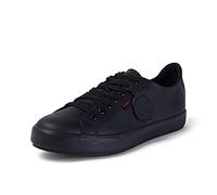 Kickers Black Leather Tovni Lacer Trainers-UK 6