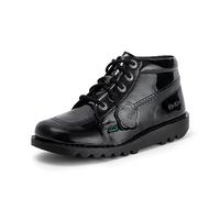 Kickers Botines de charol vegano Kick Hi para mujer, Black, 40 EU