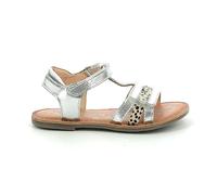 KICKERS Diamanto, Sandalia Niñas, Blanco y Plateado, 24 EU