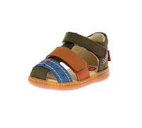 Sandalias cerradas de piel Kick Bazar Niña Talla 25. Color Verde