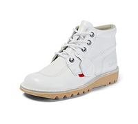 Kickers Kick Hi White Leather Boots-UK 6 / EU 39