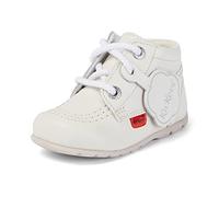 Kickers Kick Hi Zip, Botas Cortas al Tobillo Niños Unisex bebé, White, 18 EU