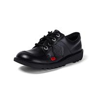 Kickers Patada Lo Hombre Cordones Cuero Escuela Zapatos en Negro Talla UK 6-12