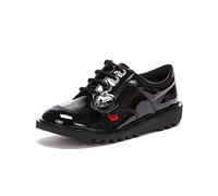 Kickers Kick Lo Patent Zapatos Negros para Jóvenes-UK 6 / EU 39