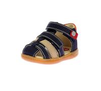 Kickers Kick Pod, Sandalia Unisex niños, Azul Marino Beige Naranja, 24 EU
