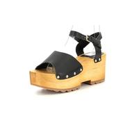 Kickers Kick-Wedge Wise, Sandalia con talón Mujer, Negro, 36 EU