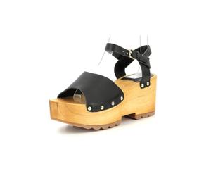 Kickers Kick Wedge Wise, Sandalia con talón Mujer, Negro, 40 EU