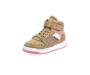 Kickers Kickado, Zapatillas Unisex niños, Beige Rosa Glitter, 24 EU