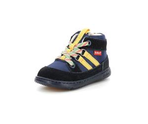 KICKERS KICKBUBBLO, Botas Cortas al Tobillo Unisex niños, Bleu Orange, 19 EU
