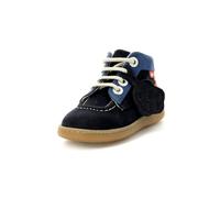 Kickers Kickiconic, Botas Cortas al Tobillo Unisex niños, Azul Marino Naranja, 26 EU