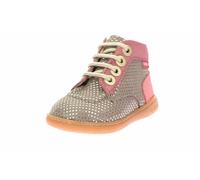 Kickers Kickiconic, Botas Cortas al Tobillo Unisex niños, Beige Glitter Rosa, 24 EU