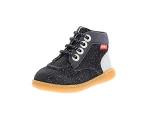 KICKERS KICKICONIC, Botas Cortas al Tobillo Unisex niños, Navy Silver, 19 EU