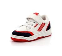 Kickers Kouic, Zapatillas Unisex niños, Blanco Marino Rojo, 32 EU