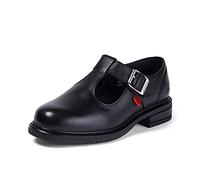 Kickers - Lach T-bar Leather Mary Jane S Shoes, Mocasines Niñas, Negro (Black), 32 EU