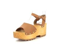 KICKERS Mujer Wise Sandalia con Tacón, marrón claro, 38 EU