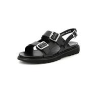 Kickers Neosummer - Sandalias planas para mujer, negro, 36 EU